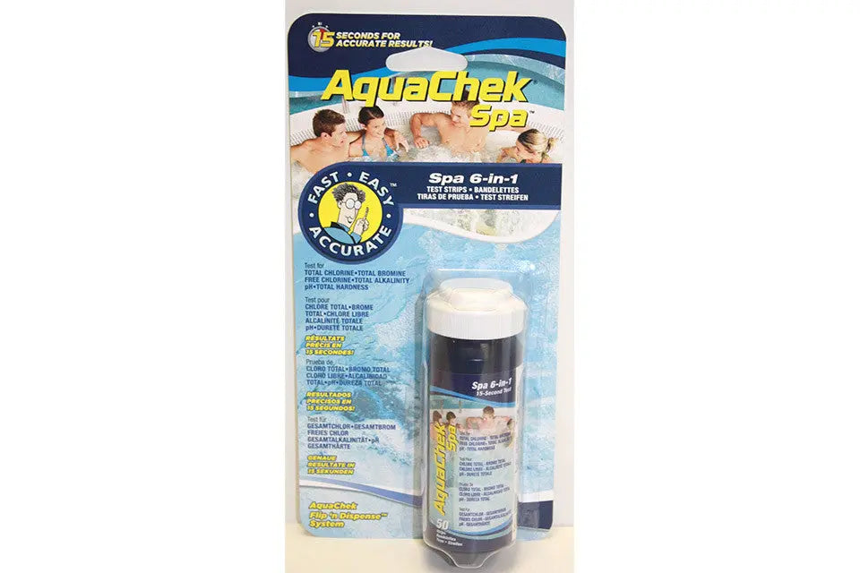 Aquachek 6-in-1 Test Strips voor snelle spa waterkwaliteit test, essentieel voor jacuzzi pomp onderhoud, Aquachek