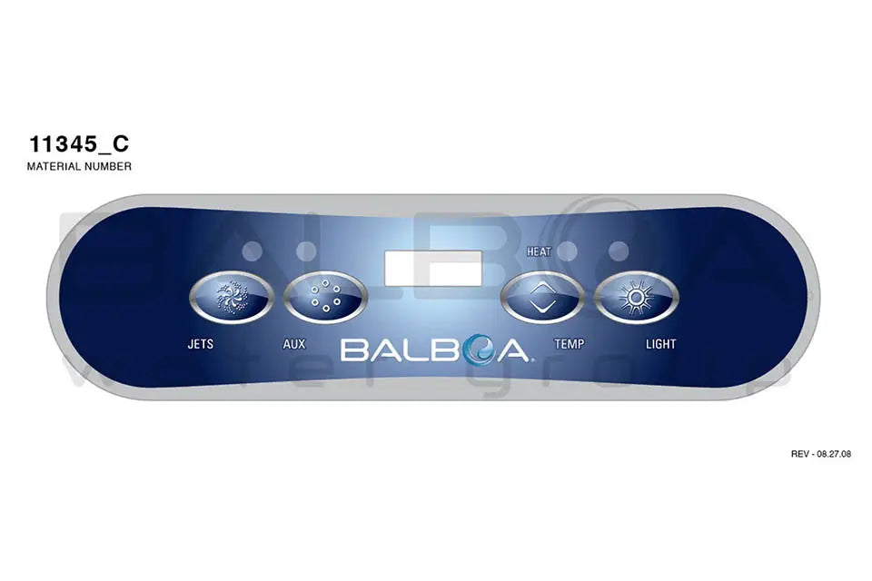 Balboa | Top Side Panel ML400 met jets, aux, temp en light bediening voor spa pomp jacuzzi Balboa