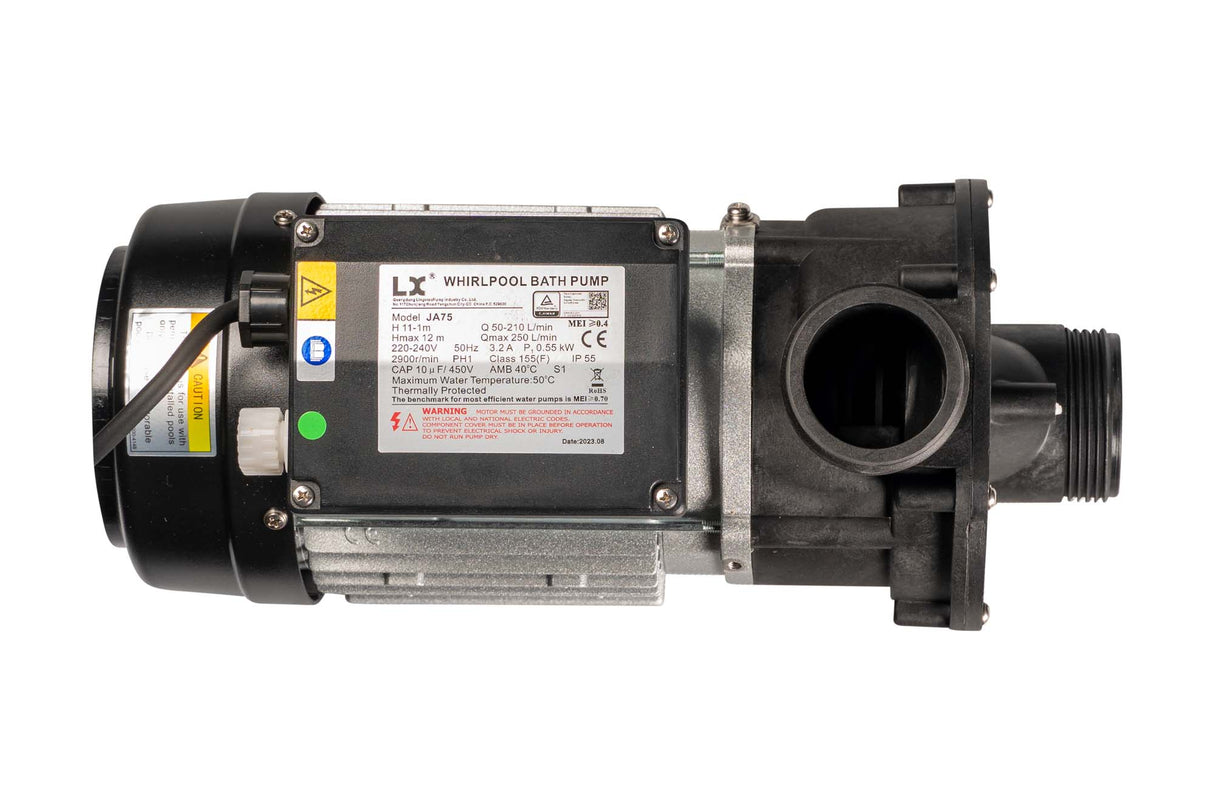 JA75 Circulation Pump - 0.75 HP, stille jacuzzi pomp voor spa's met hoge flowrate van LX.
