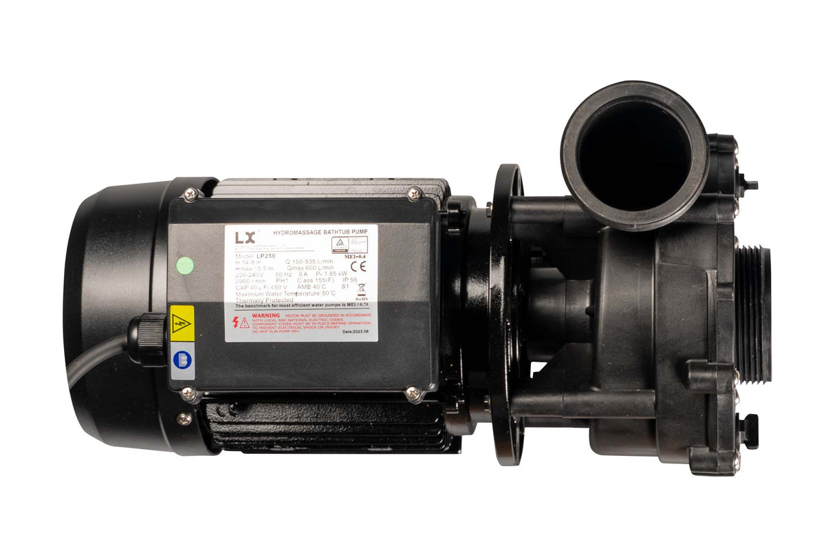 LP250 Pump - 2.5 HP, Single Speed jacuzzi pomp voor spa's en jacuzzi's, betrouwbare prestaties LX