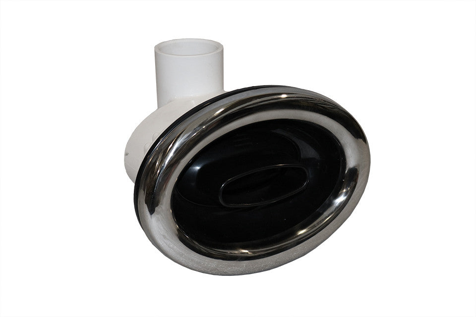 Passion | 9 5/8" Mega Swim Jet, verstelbaar, vaste body, chrome-zwart, geschikt voor jacuzzi pomp Passion