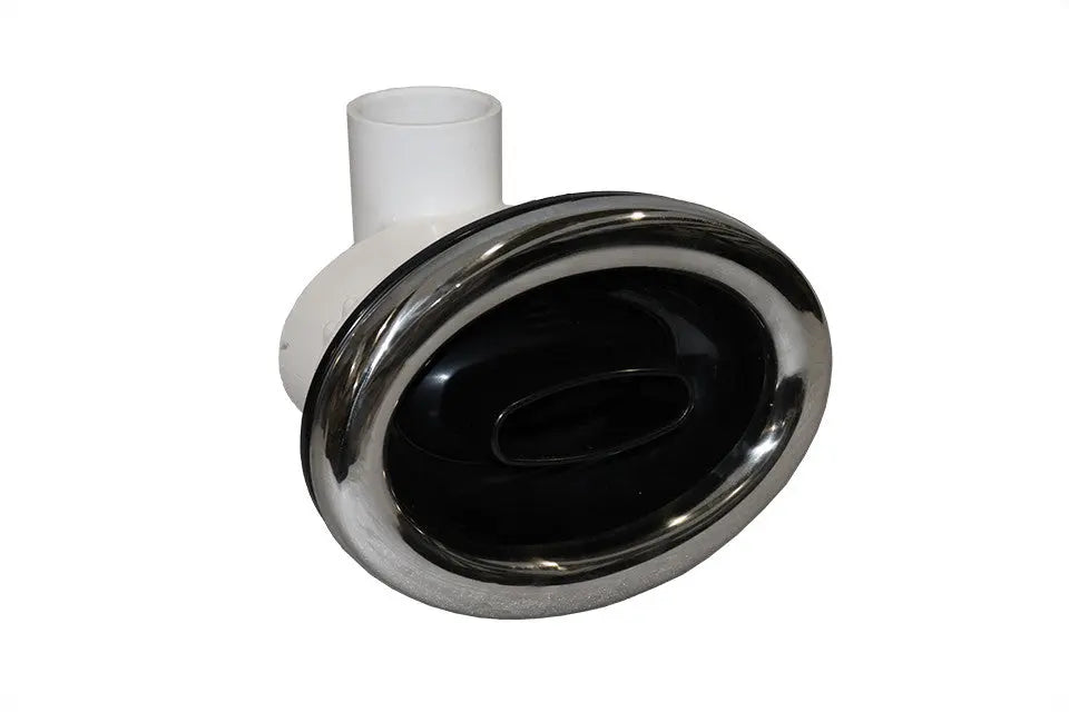 Passion | 9 5/8" Mega Swim Jet, verstelbaar, vaste body, chrome-zwart, geschikt voor jacuzzi pomp Passion