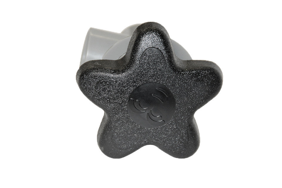 Passion | Ein-/Aus-Schaltventil - 1" S x 1" S, Sterngriff, Schwarz