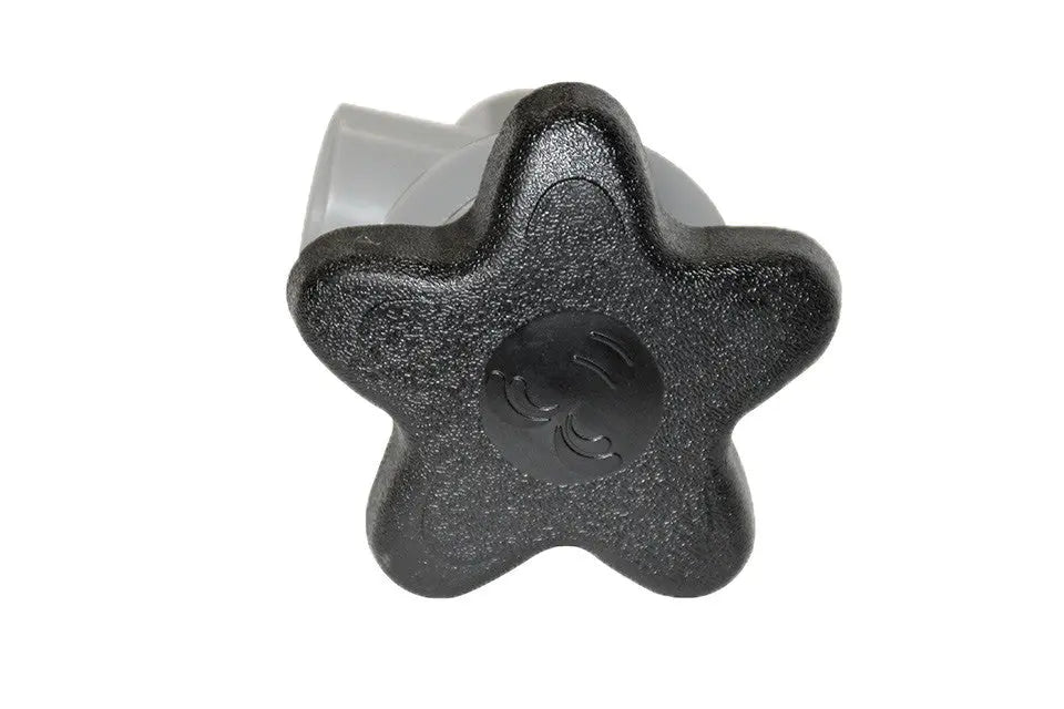 Passion | On/Off Turn Valve - 1" S x 1" S, Star Handle, Black Passion