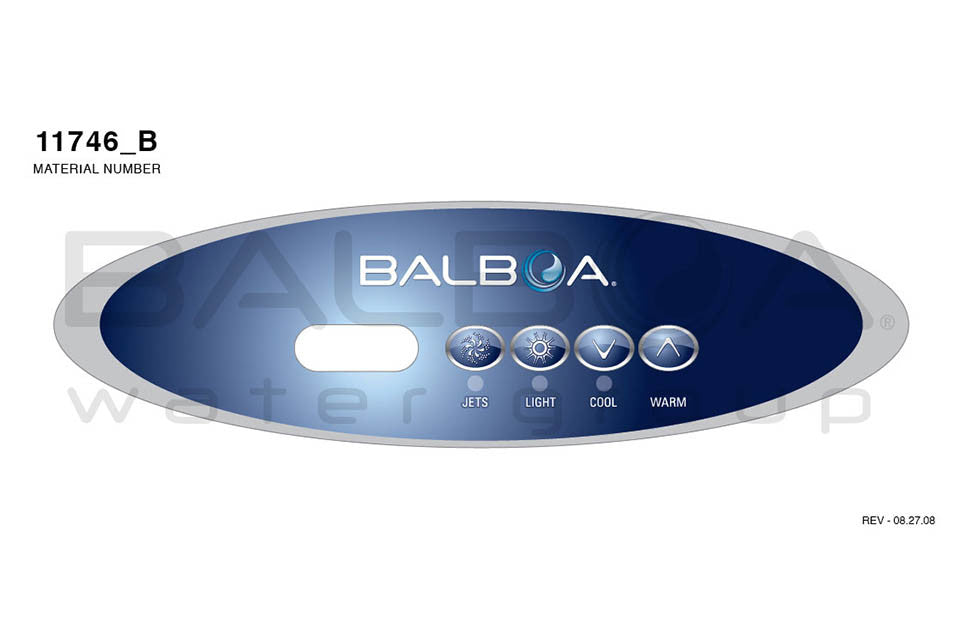 Balboa Top Side Panel VL260 voor bediening jets, licht, temperatuur van spa en jacuzzi pomp Balboa