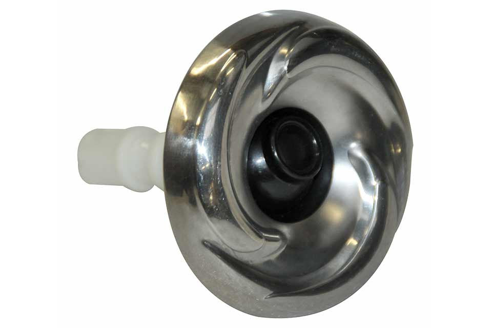 3 3/8" Mini Jet, Adjustable Directional voor jacuzzi pomp en spa pomp, snap-in chroom-zwart, Passion.
