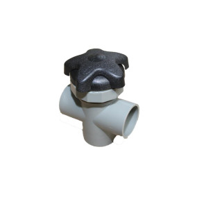 Diverter Valve - 2 S x 2"" S x 2"" S, Star Handle, Black""